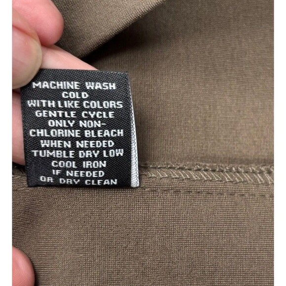 Premise Womens Large Skirt Olive 24" Length Zipper Knit Stretch Pencil - Picture 5 of 8